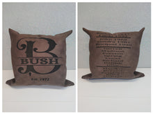 Load image into Gallery viewer, Faux Leather Engraved Pillow