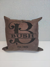 Load image into Gallery viewer, Faux Leather Engraved Pillow