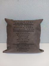 Load image into Gallery viewer, Faux Leather Engraved Pillow