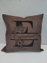 Load image into Gallery viewer, Faux Leather Engraved Pillow