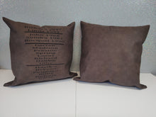 Load image into Gallery viewer, Faux Leather Engraved Pillow