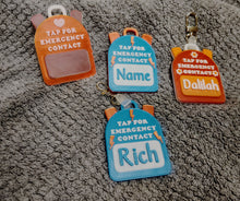 Load image into Gallery viewer, Emergency Contact Backpack Tag