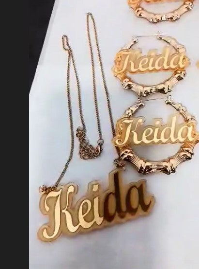 Acrylic Name Necklace – Sondra's Sublimation Blanks & More