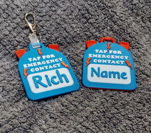 Load image into Gallery viewer, Emergency Contact Backpack Tag
