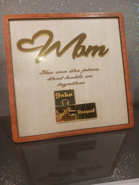 Mother's Day Puzzle Piece Frame
